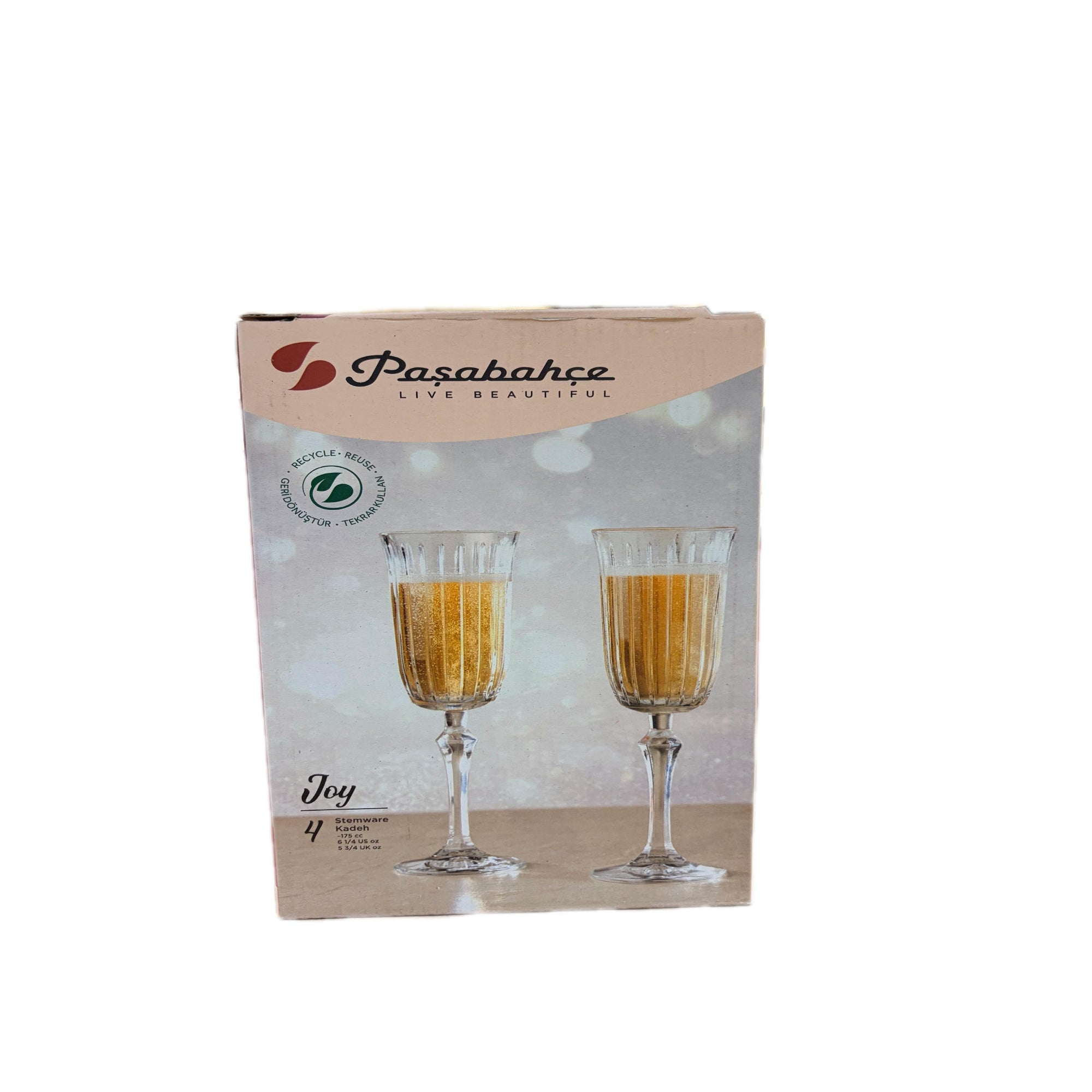 Pasabahce Joy Stemware Glass Set – 175ml (Set of 4)