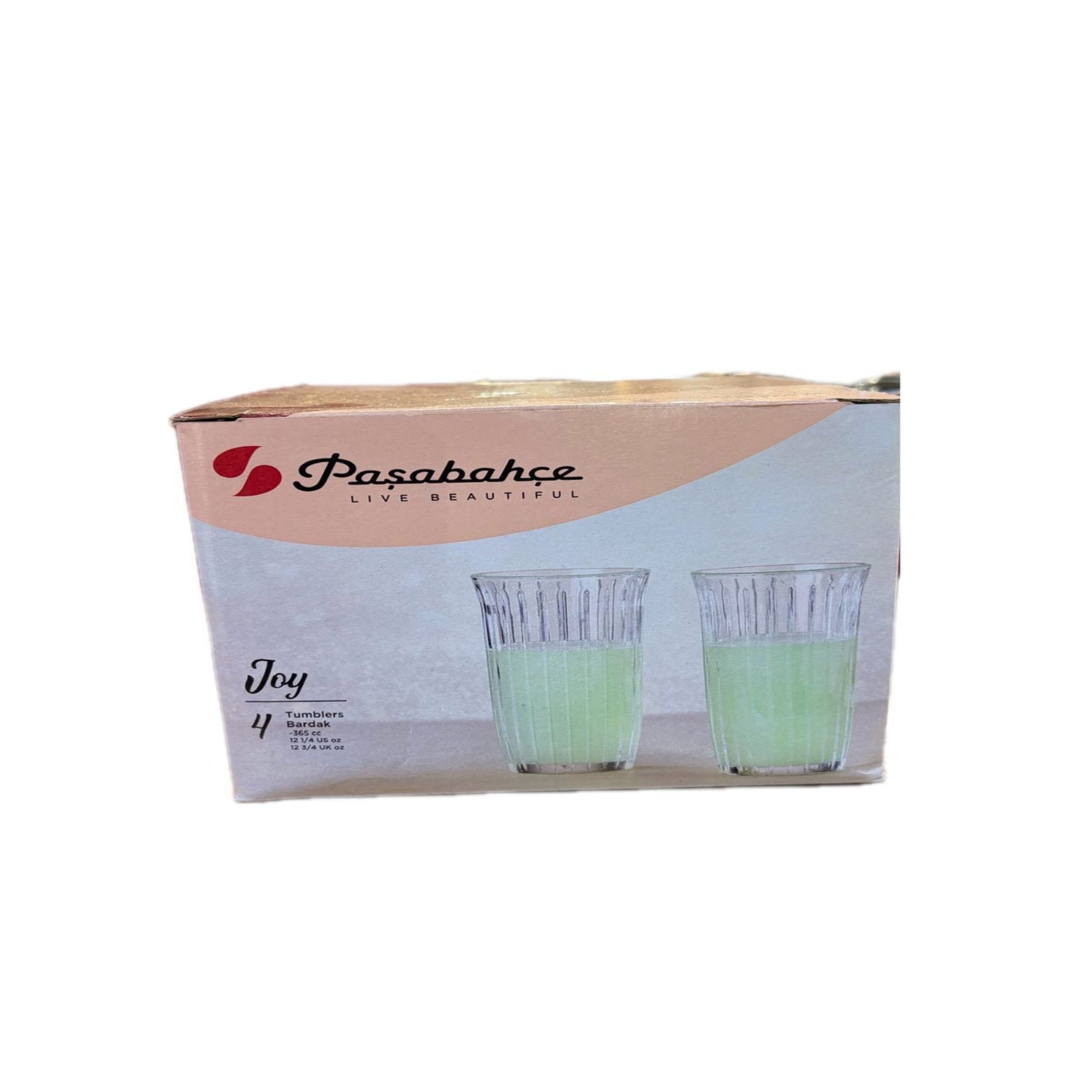 Pasabahce Joy Highball Tumbler Set – 365ml (Set of 4)