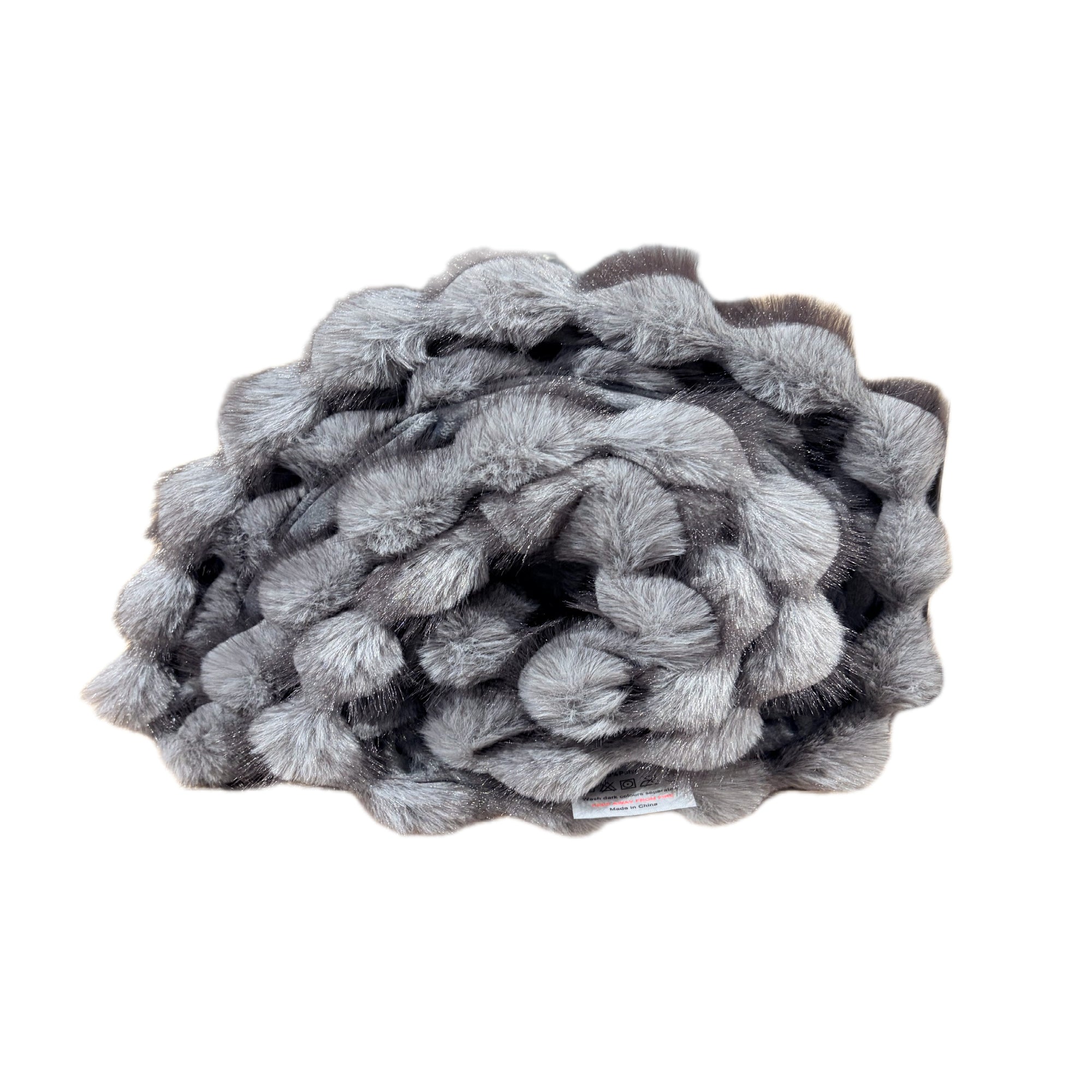 Absolute Decor Grand Ribbed Dual Throw – Grey