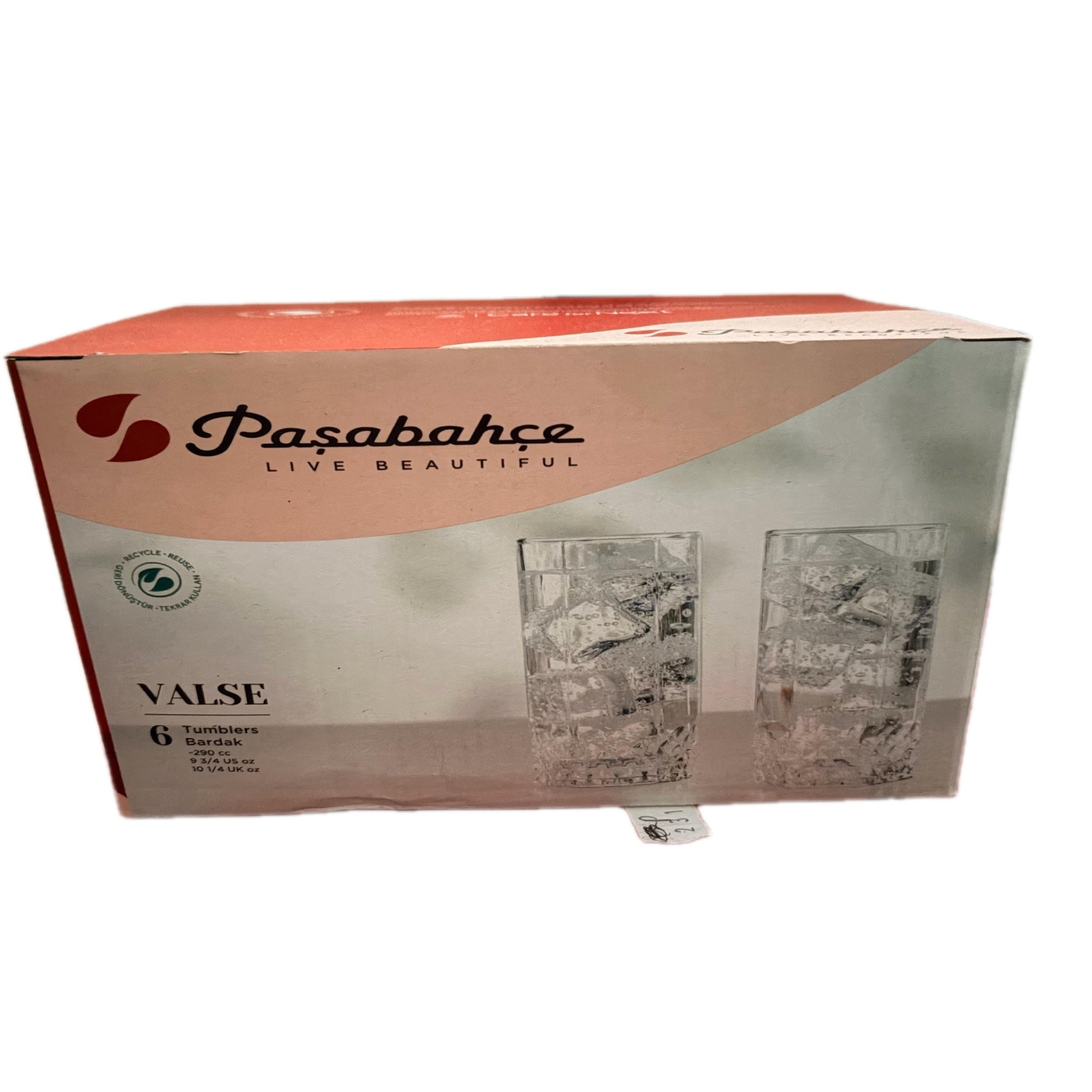 Pasabahce Valse Highball Tumbler Set – 290ml (Set of 6)