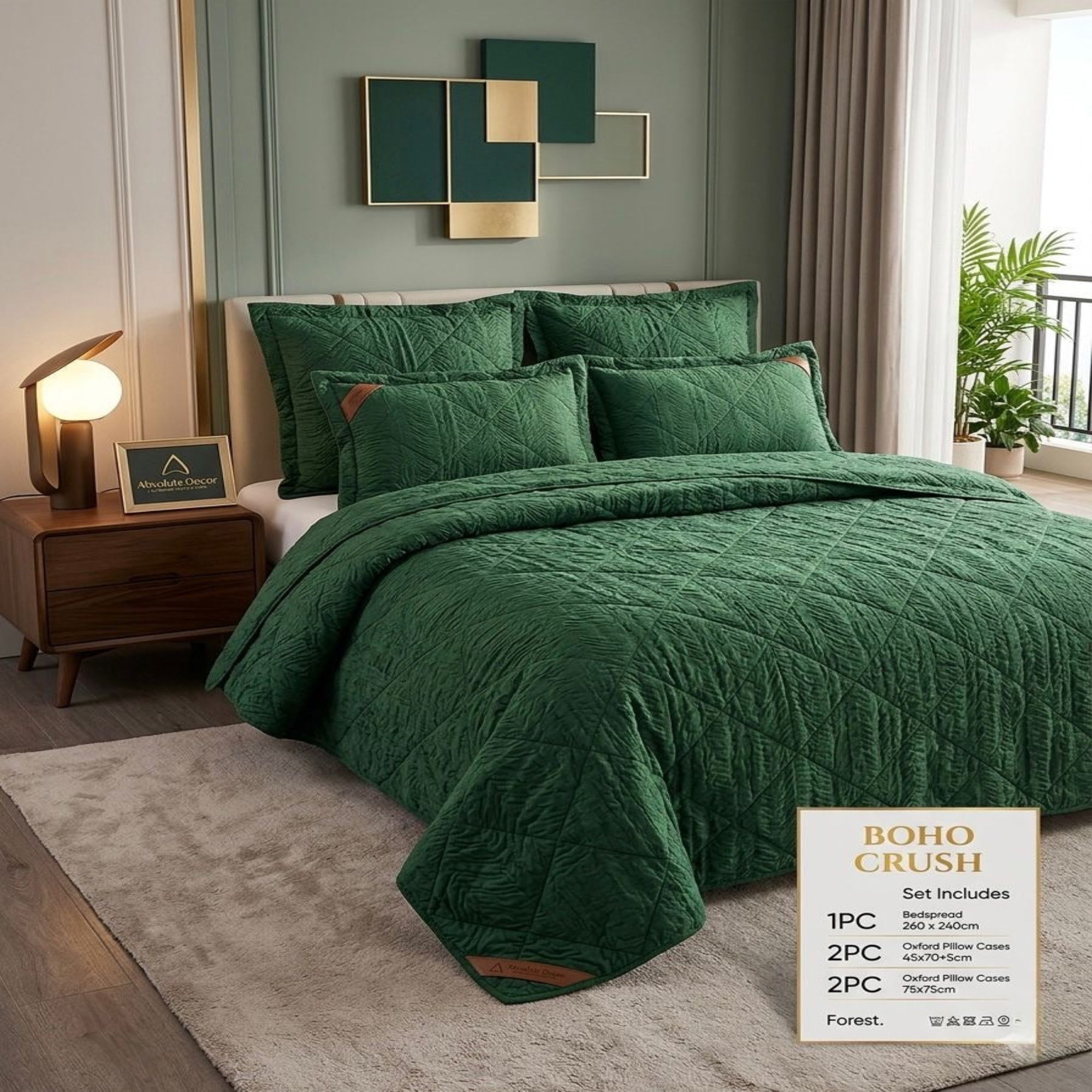 Absolute Decor Boho Crush Bedspread Set