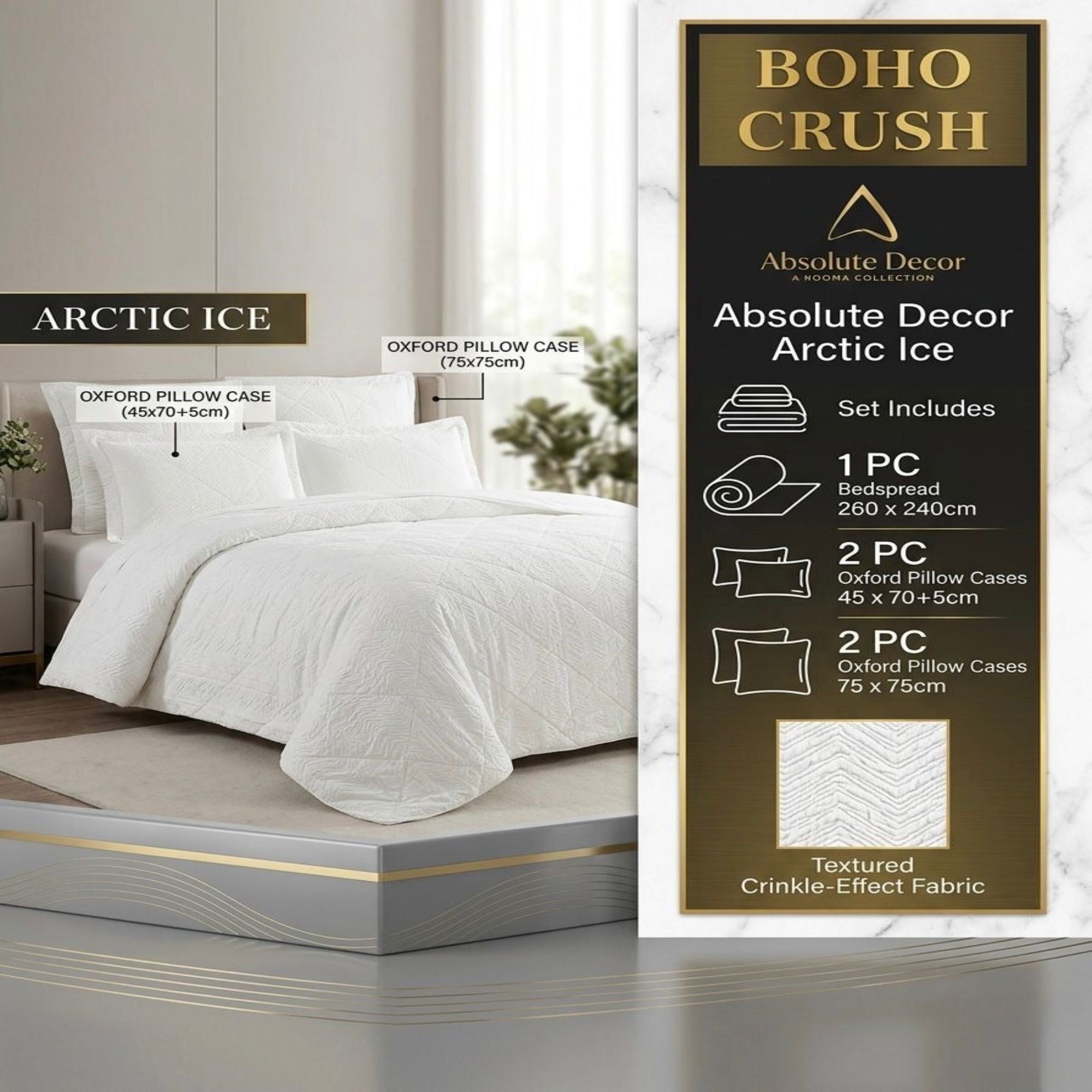 Absolute Decor Boho Crush Bedspread Set