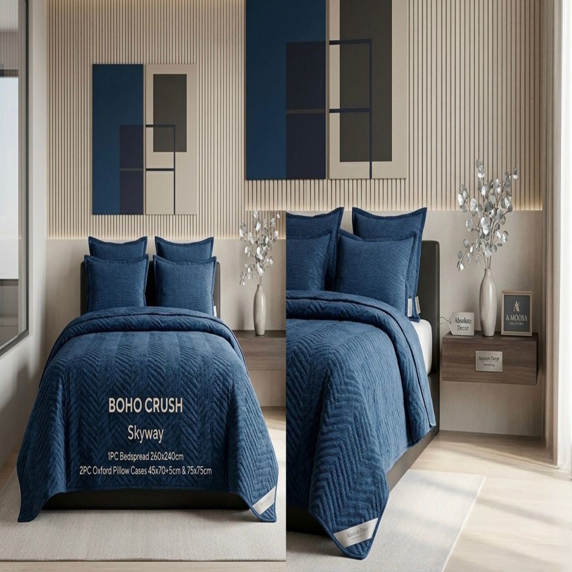 Absolute Decor Boho Crush Bedspread Set