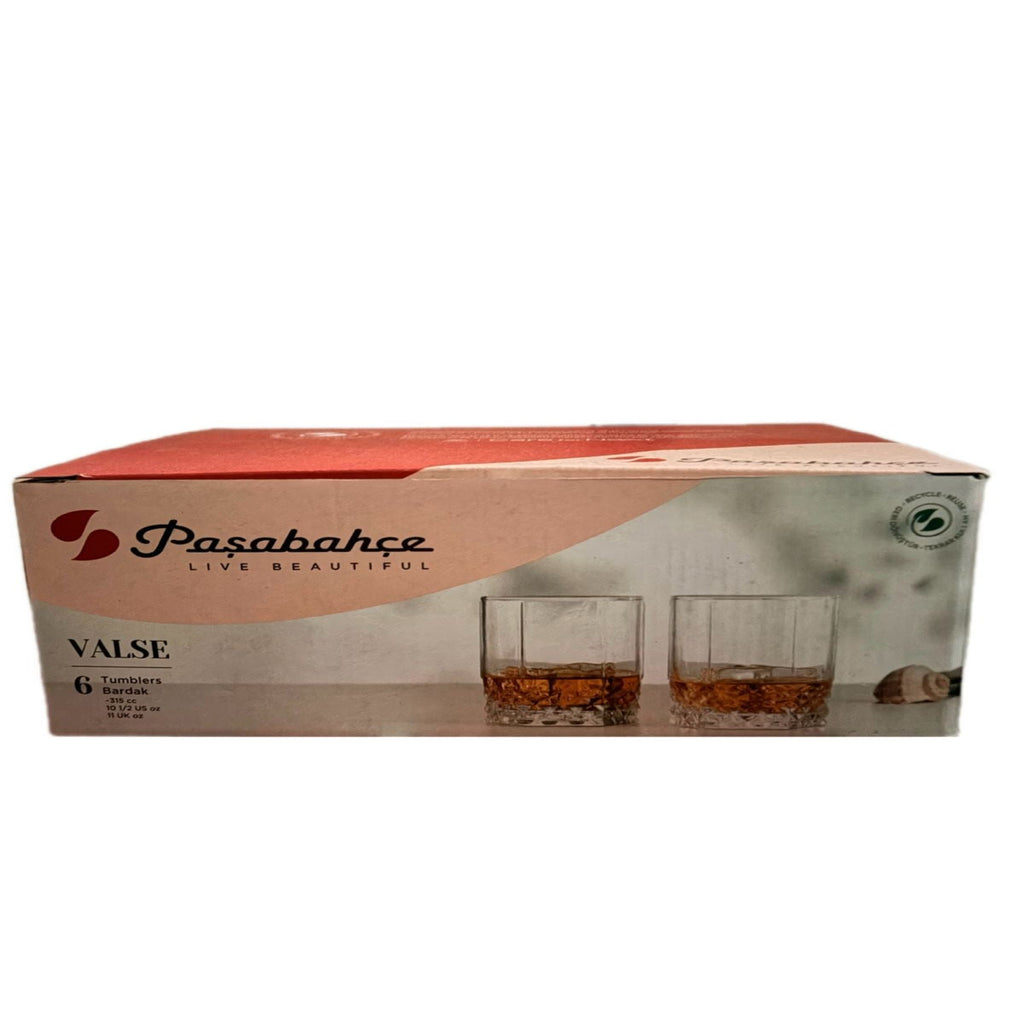 Pasabahce Valse Whisky Tumbler Set – 315ml (Set of 6)