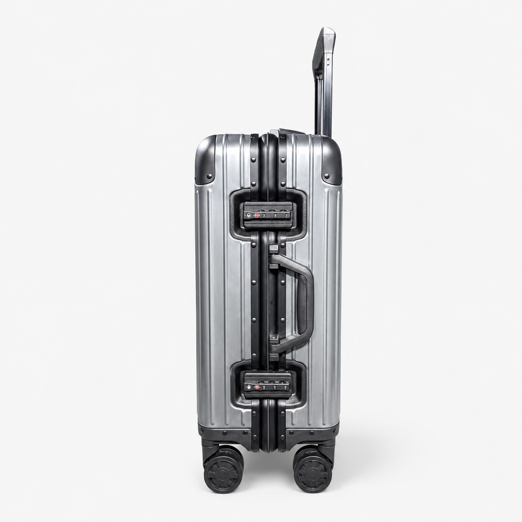 Lumin Aluminum Hard Shell Vertigo Suitcase with TSA Locks - 55cm