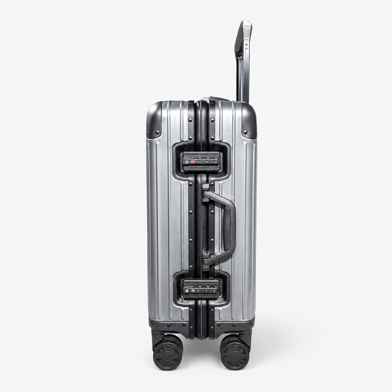 Lumin Aluminum Hard Shell Vertigo Suitcase with TSA Locks - 55cm