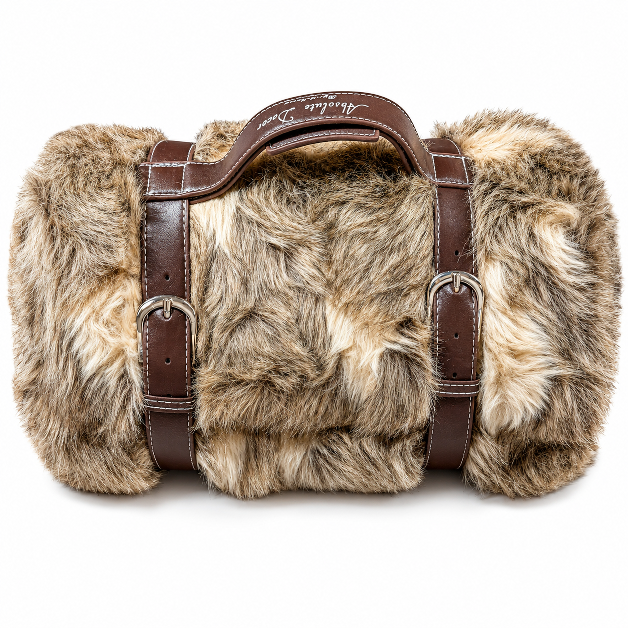 Absolute Decor Grand Faux Fur Blanket - Brown