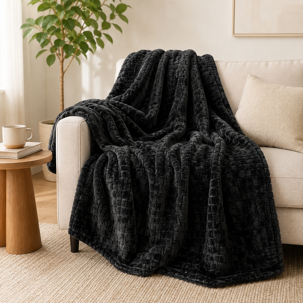 Absolute Decor Embossed Plush Blanket – 150 x 180cm