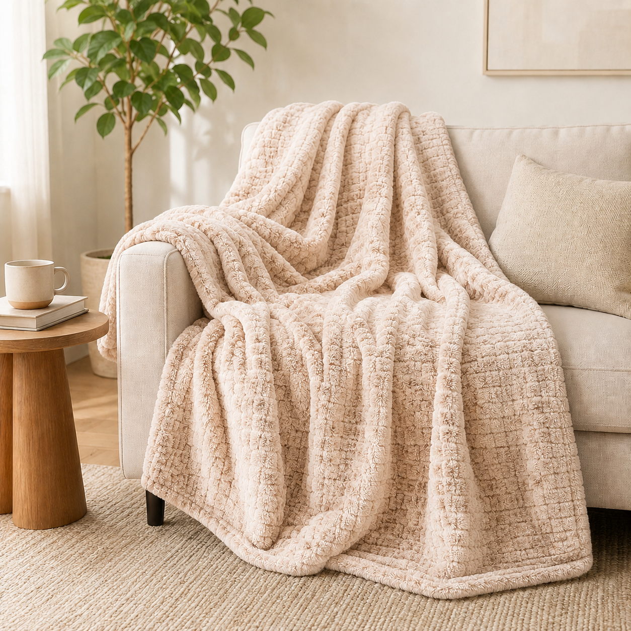 Absolute Decor Embossed Plush Blanket – 150 x 180cm