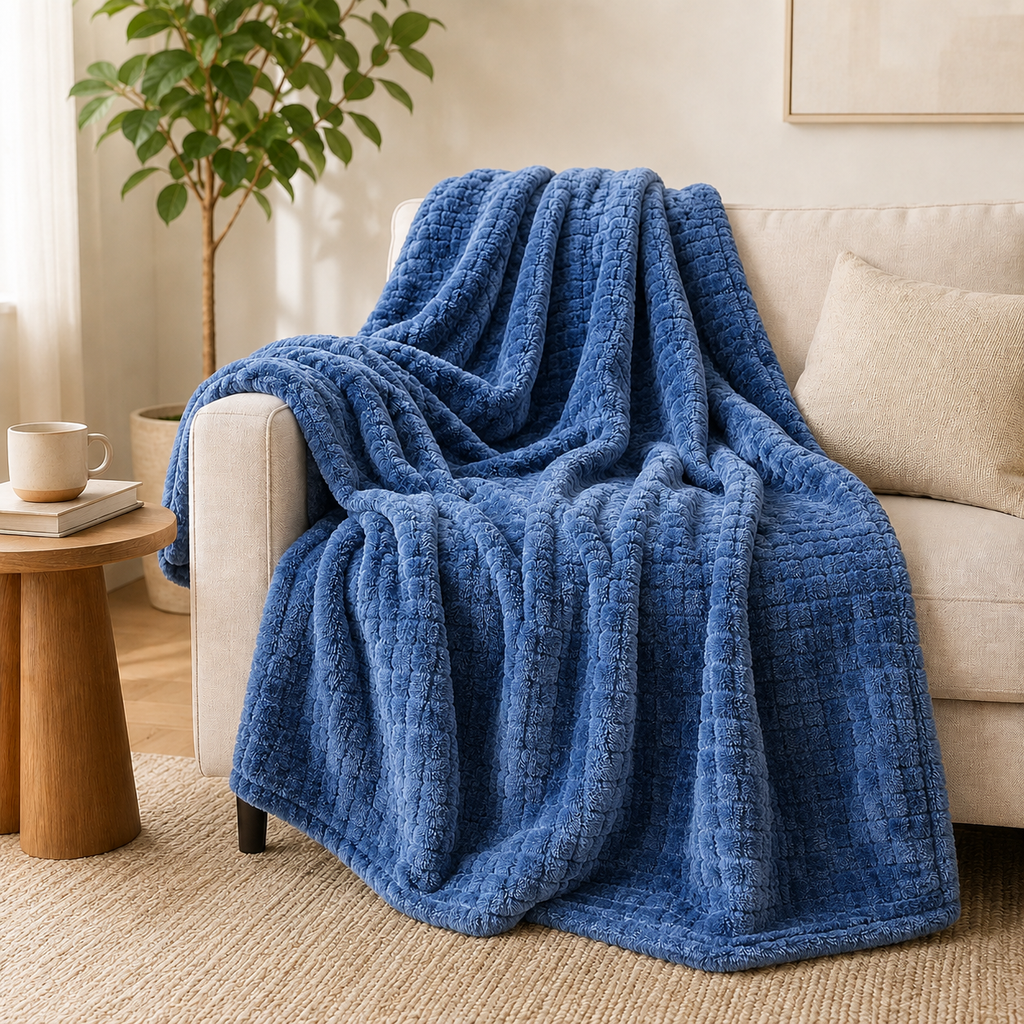 Absolute Decor Embossed Plush Blanket – 150 x 180cm