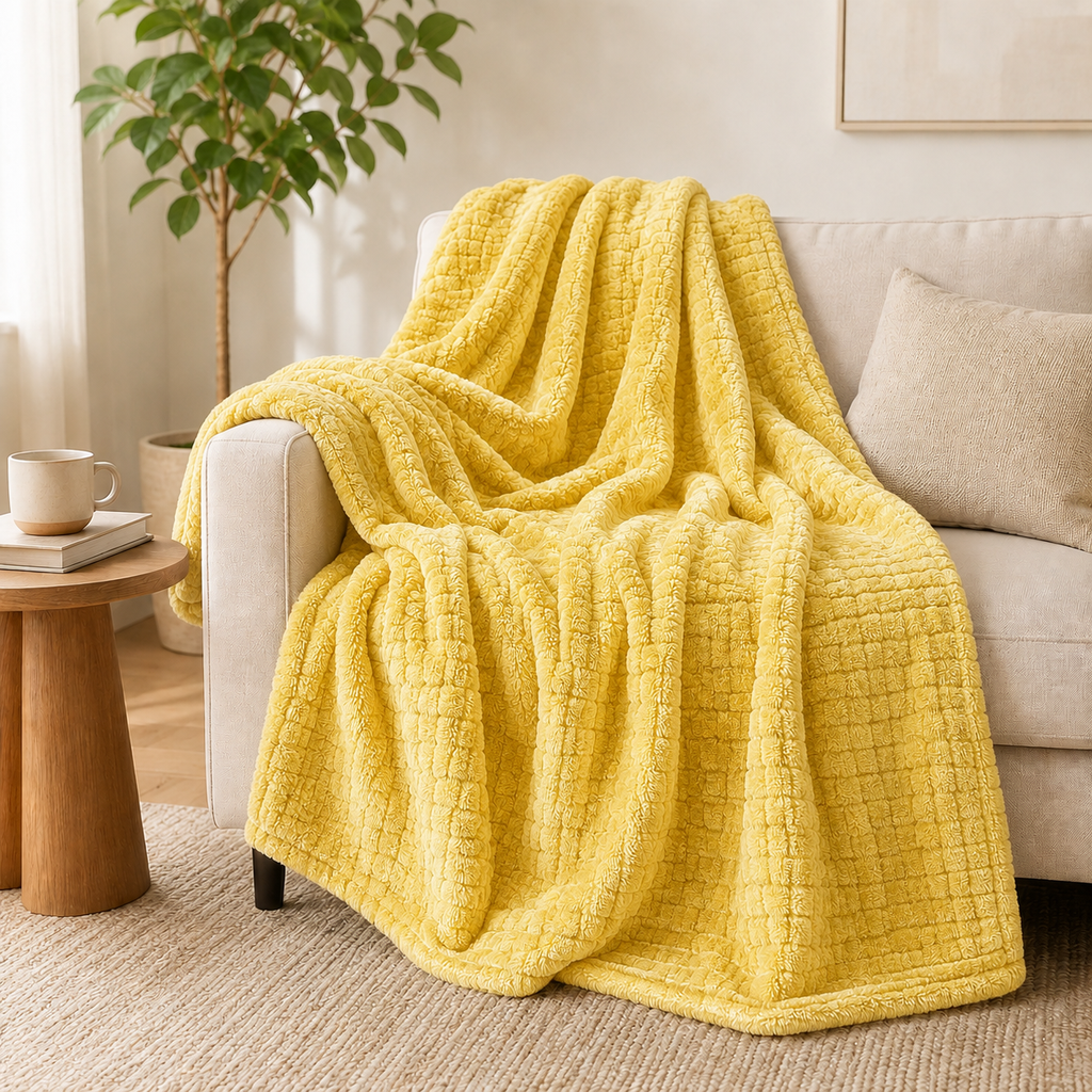 Absolute Decor Embossed Plush Blanket – 150 x 180cm