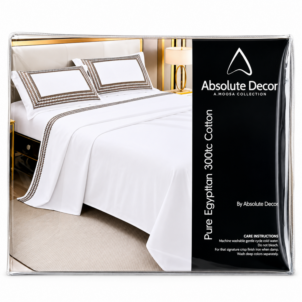 Absolute Decor 300TC Egyptian Cotton Sheet Set