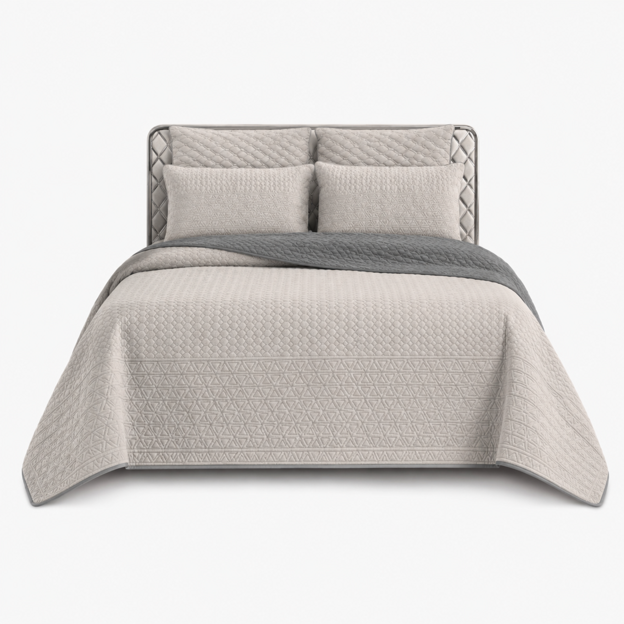 Absolute Decor Reversible Quilted Bedspread Set