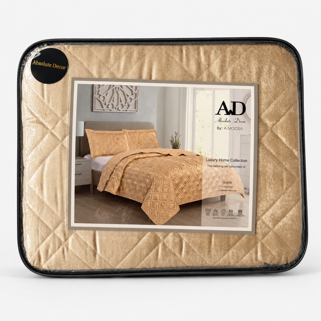 Absolute Decor Luxury Quilted Bedspread Set