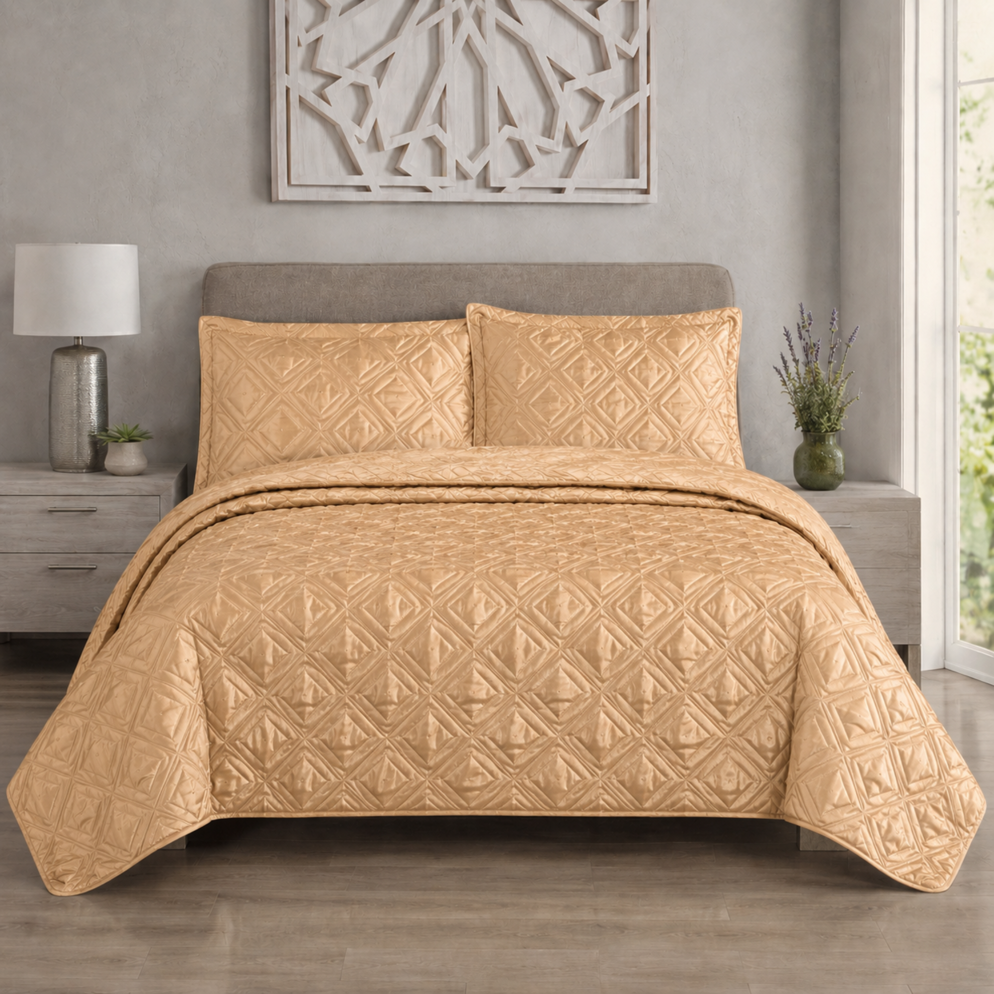 Absolute Decor Luxury Quilted Bedspread Set