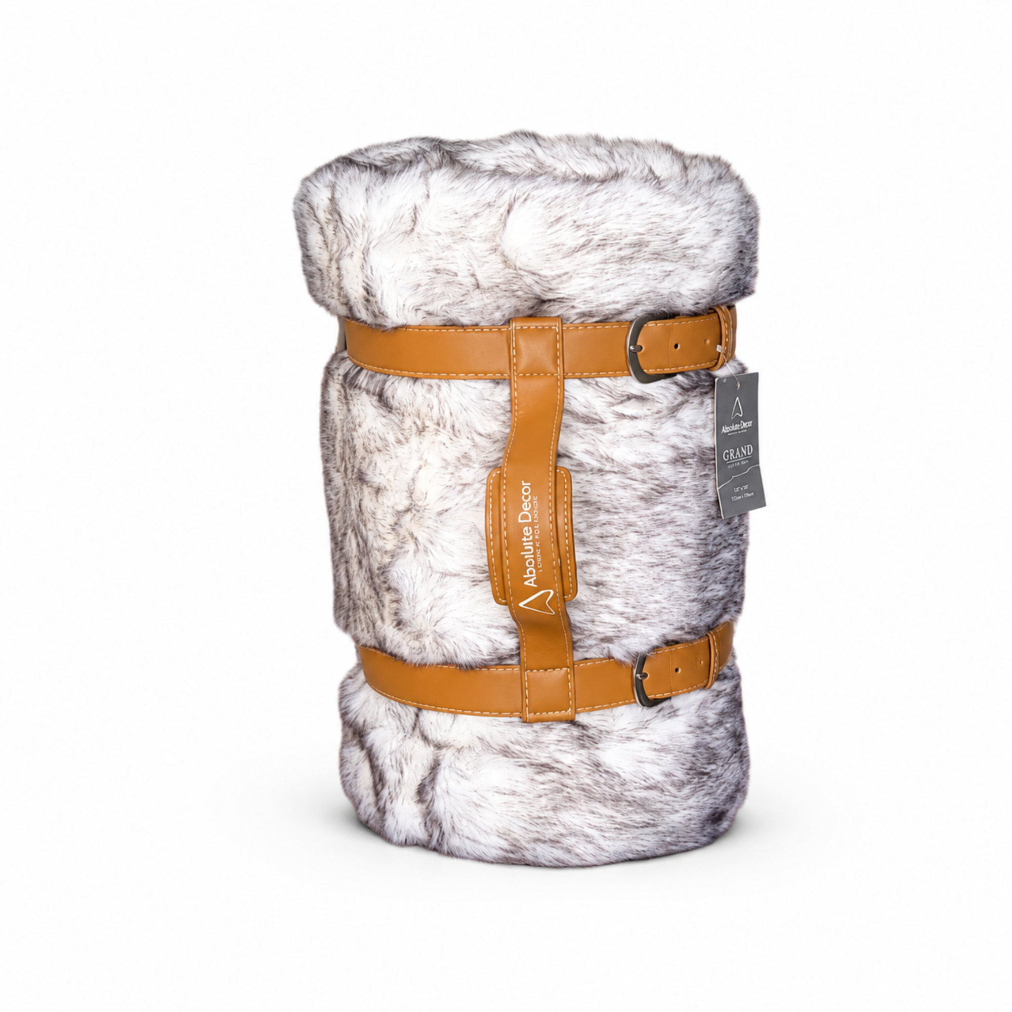 Absolute Decor Grand Faux Fur Blanket - White