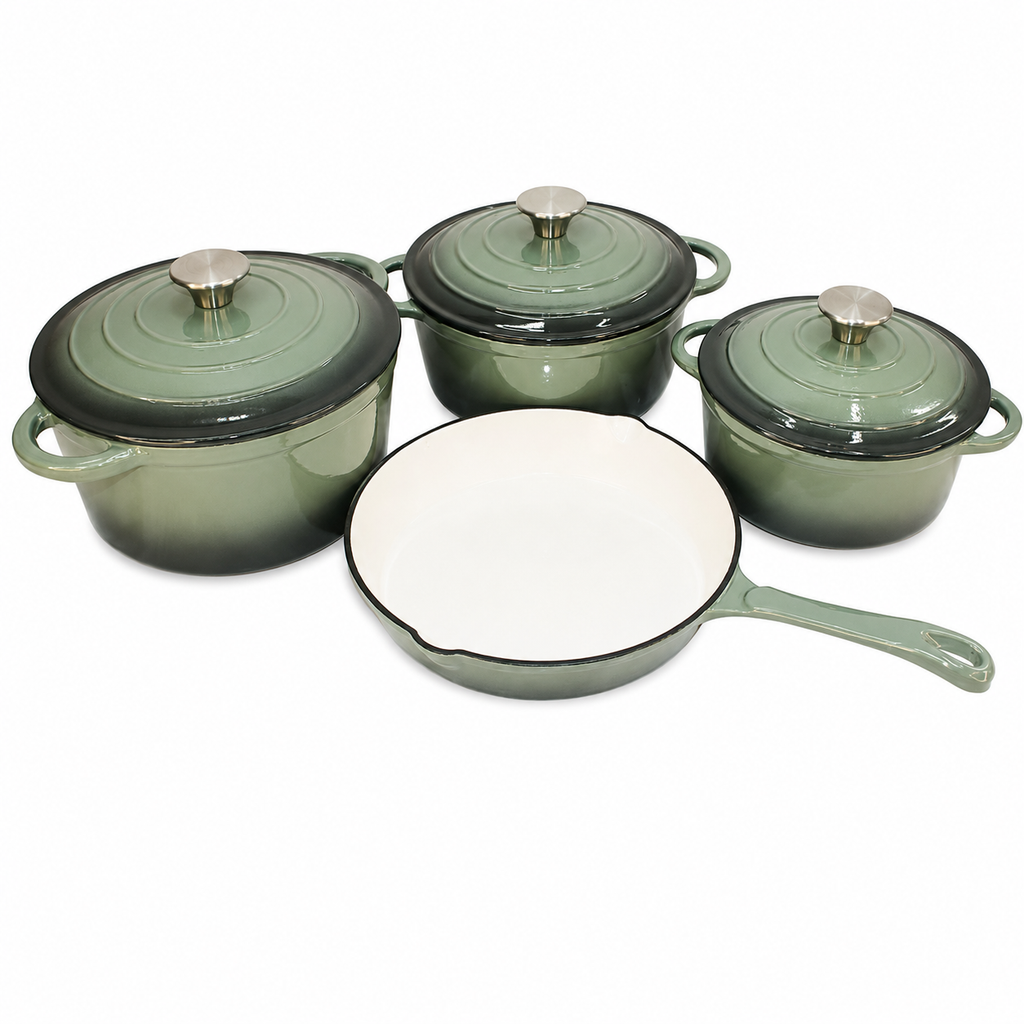 Premium Cast Iron Cookware Set – 7 Piece