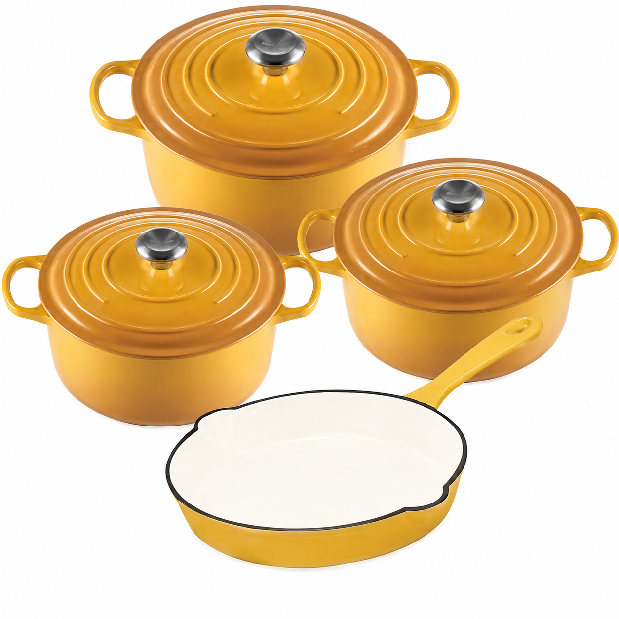 Premium Cast Iron Cookware Set – 7 Piece