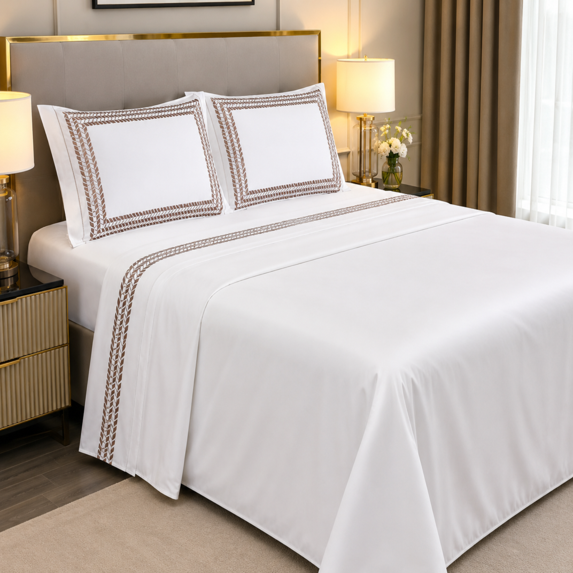 Absolute Decor 300TC Egyptian Cotton Sheet Set