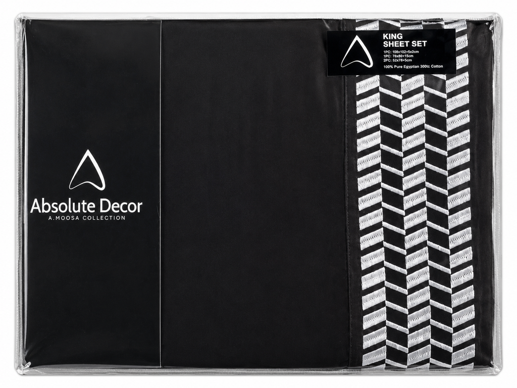 Absolute Decor 300TC Egyptian Cotton Sheet Set