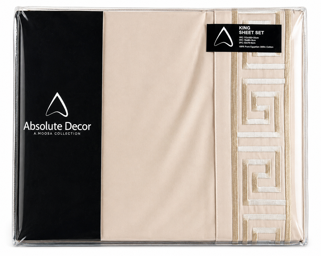 Absolute Decor 300TC Egyptian Cotton Sheet Set