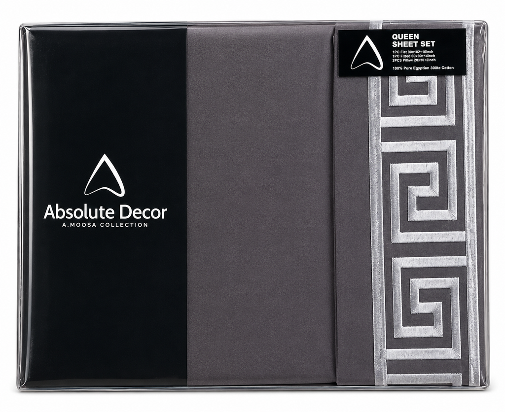 Absolute Decor 300TC Egyptian Cotton Sheet Set