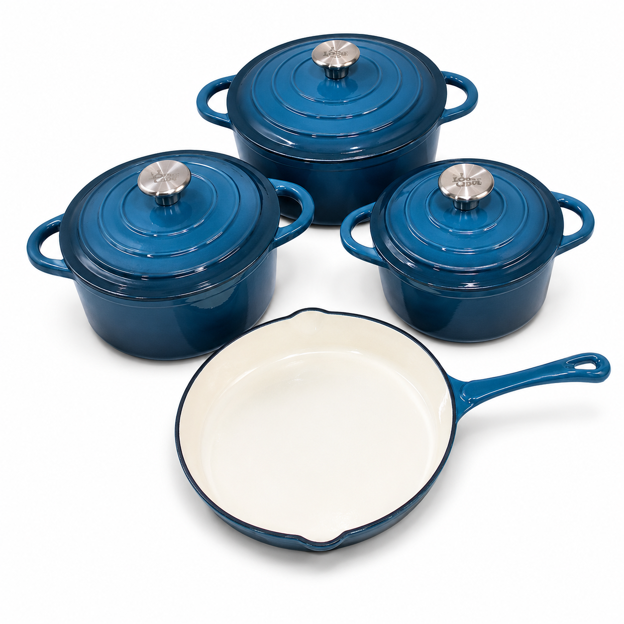 Premium Cast Iron Cookware Set – 7 Piece