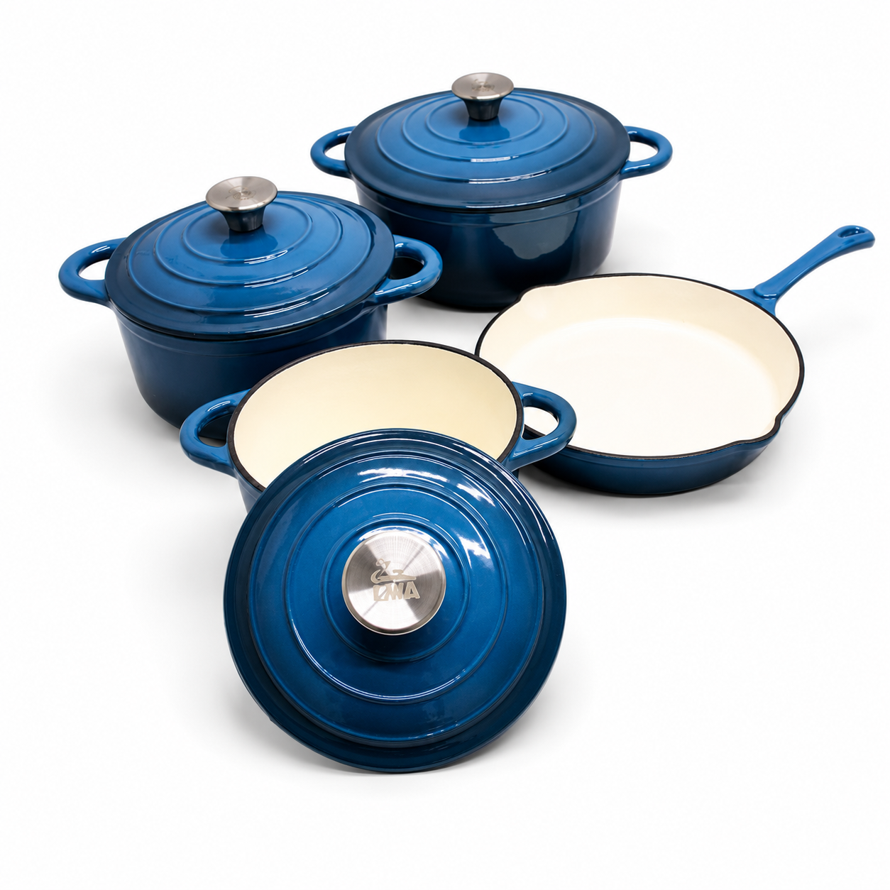 Premium Cast Iron Cookware Set – 7 Piece