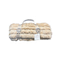 Absolute Decor Grand Ribbed Dual Throw - Champagne Beige