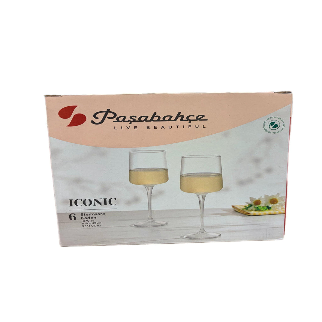 Pasabahce Iconic Wine Glass Set – 270ml (Set of 6)