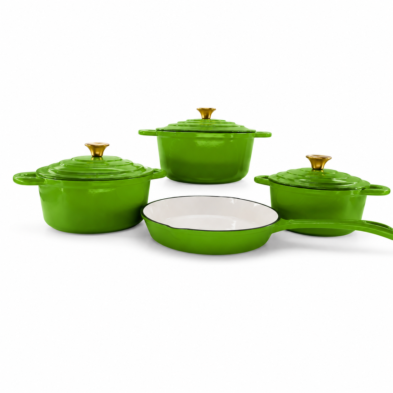 Premium Cast Iron Cookware Set – 7 Piece