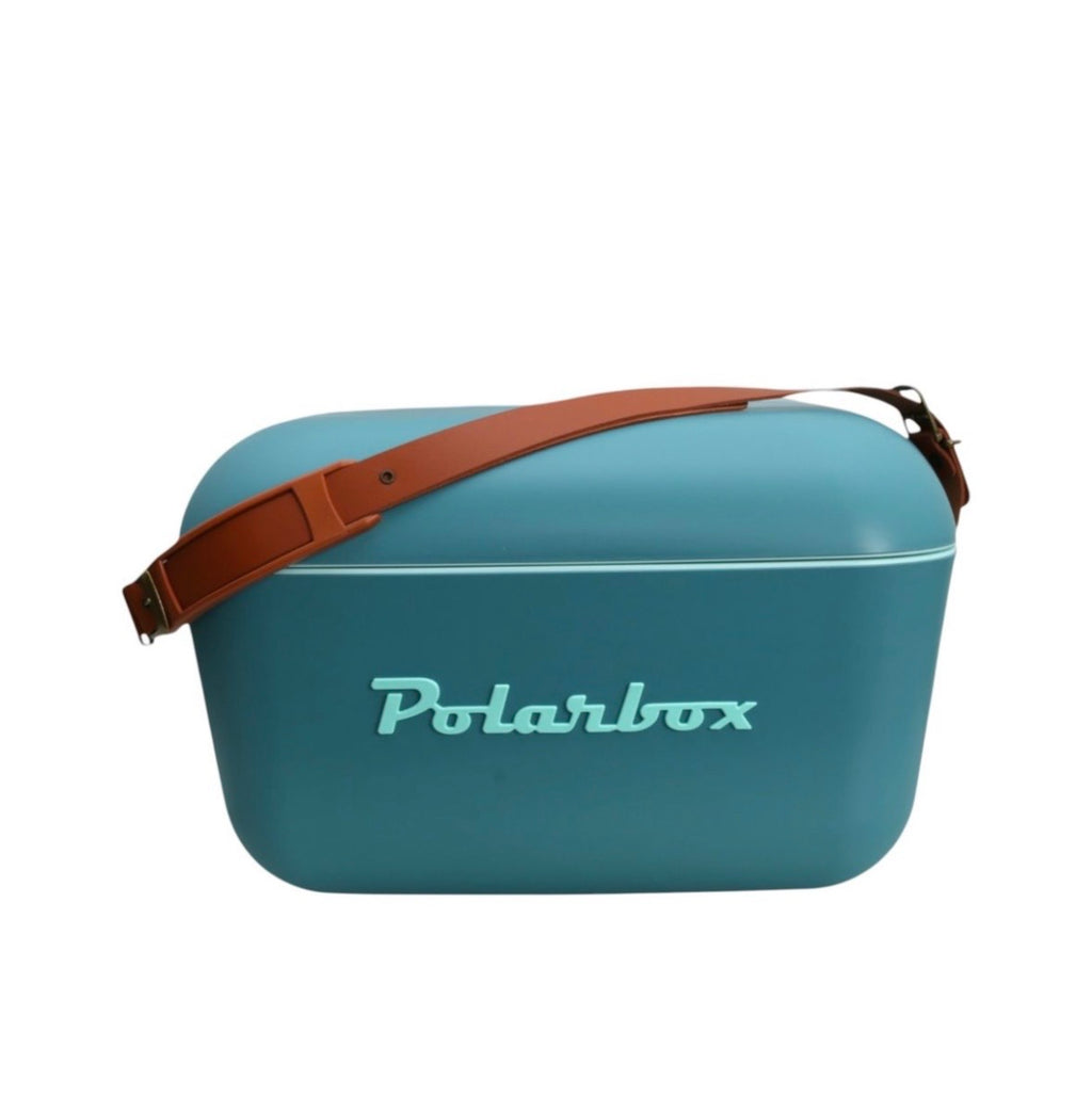Polar Box Cooler with Leather Strap 12Lt - Blue