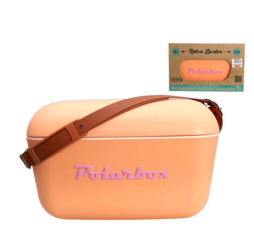 Polar Box Cooler with Leather Strap 12Lt - Orange