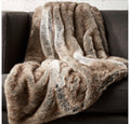Absolute Decor Grand Faux Fur Blanket - Grey