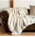 Absolute Decor Grand Faux Fur Blanket - White
