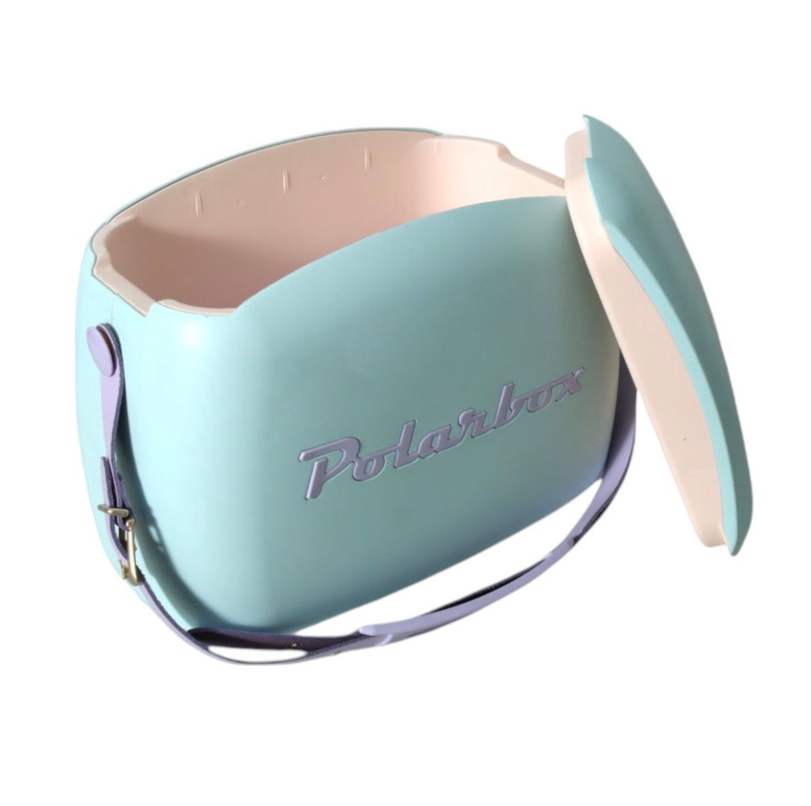 Polar Box Cooler with Leather Strap 6Lt Including 2 Lunch Boxes - Turquoise