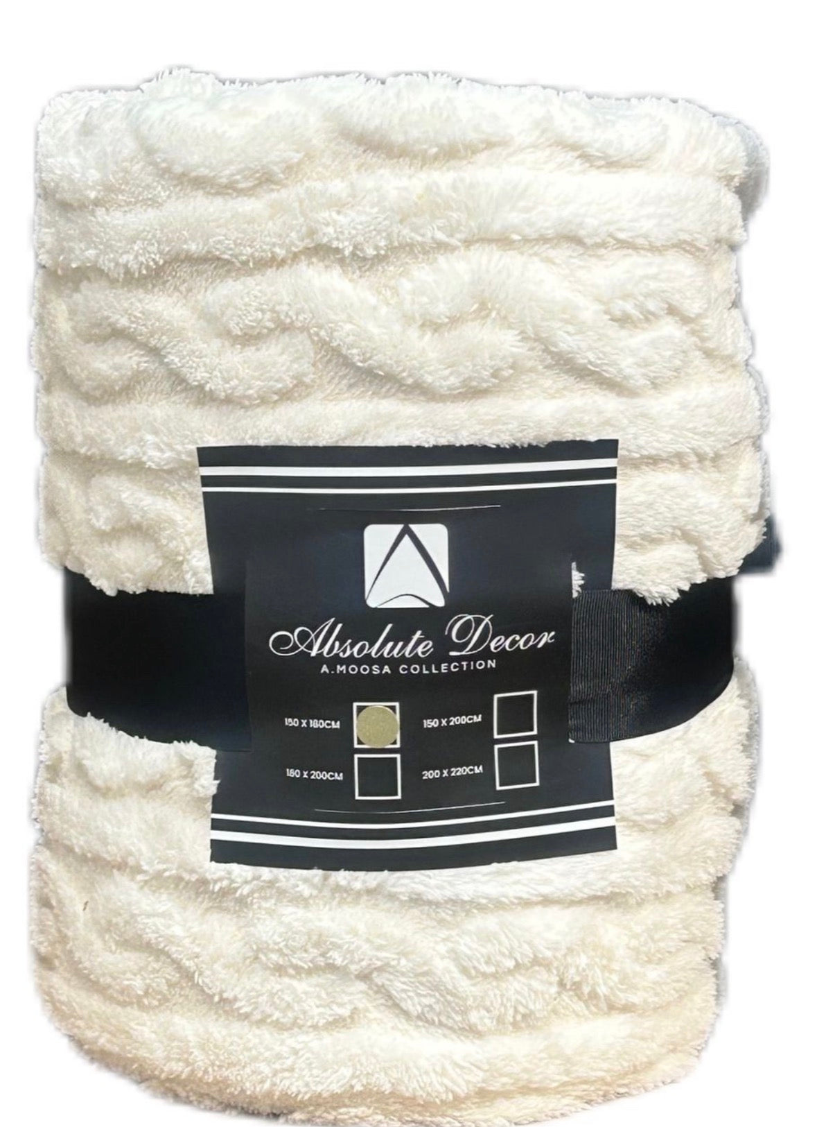 Absolute Decor Sue FleeceThrow - White