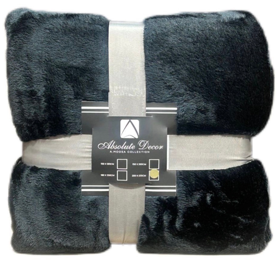 Absolute Decor Soft Blanket Throw - Black