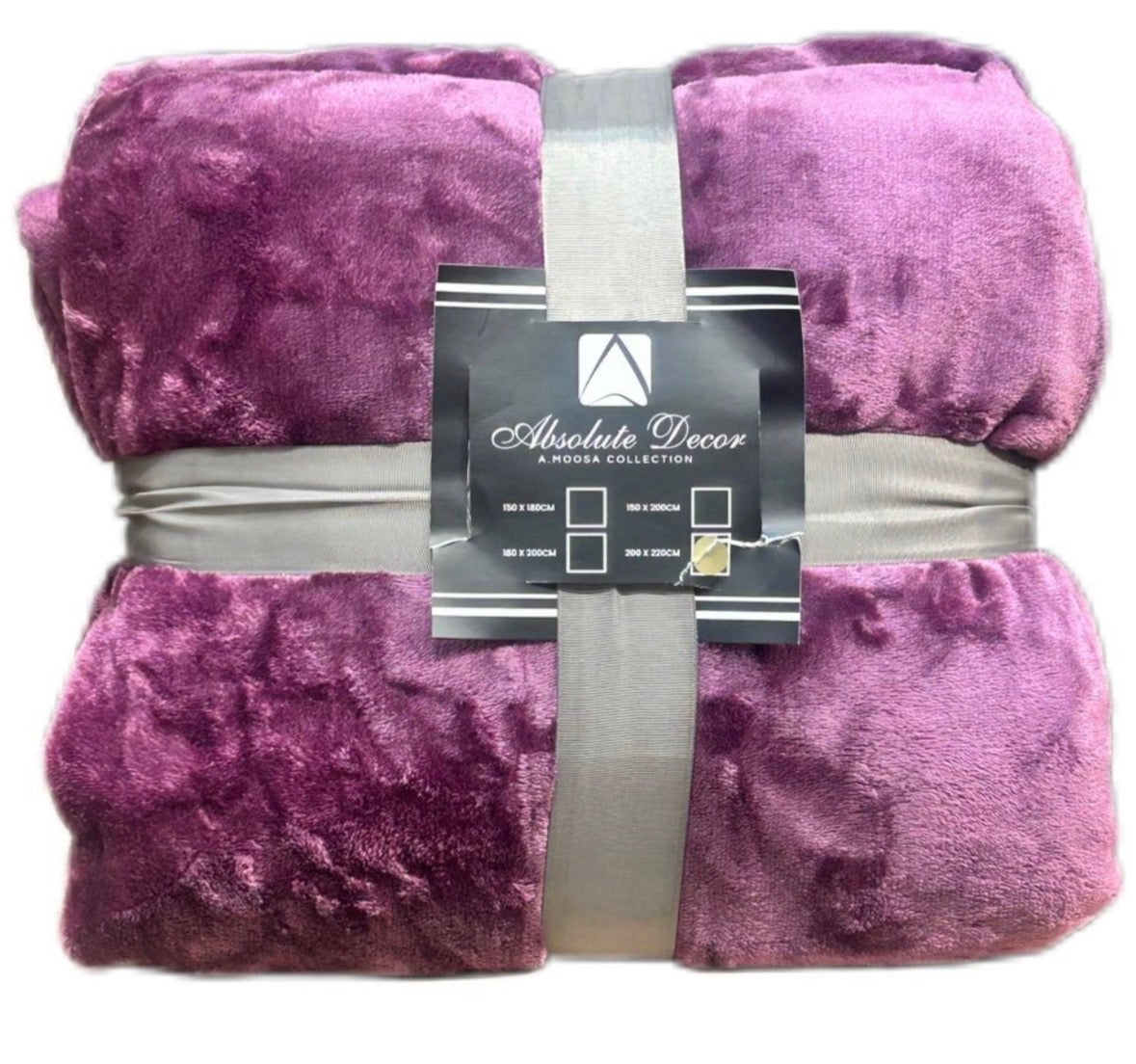 Absolute Decor Soft Blanket Throw - Purple