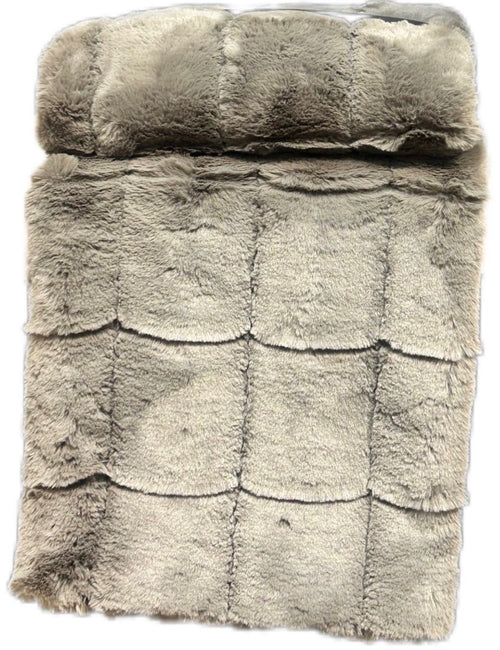 Absolute Decor Blocks Rabbit Fur - Brown