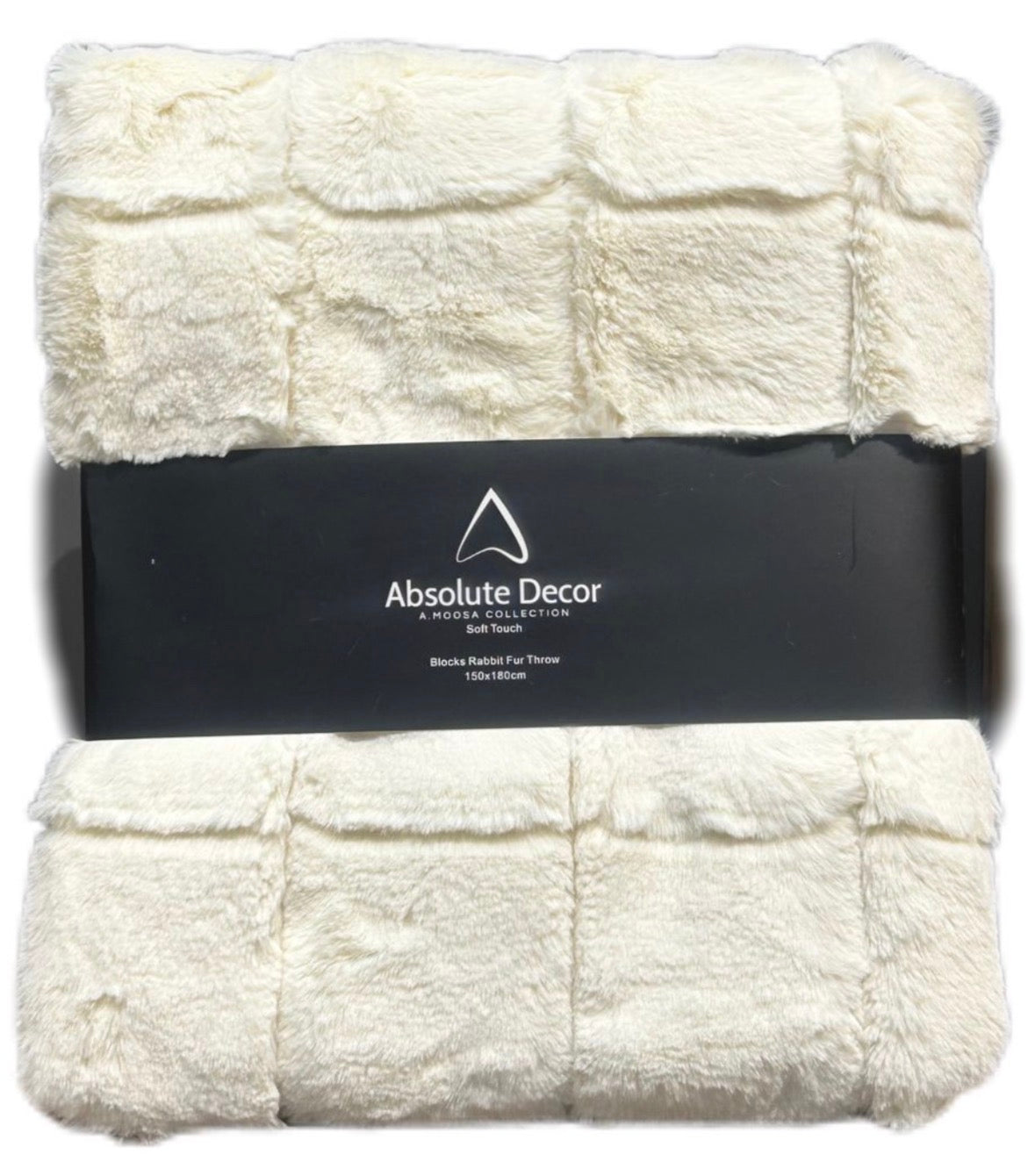 Absolute Decor Blocks Rabbit Fur - CREAM