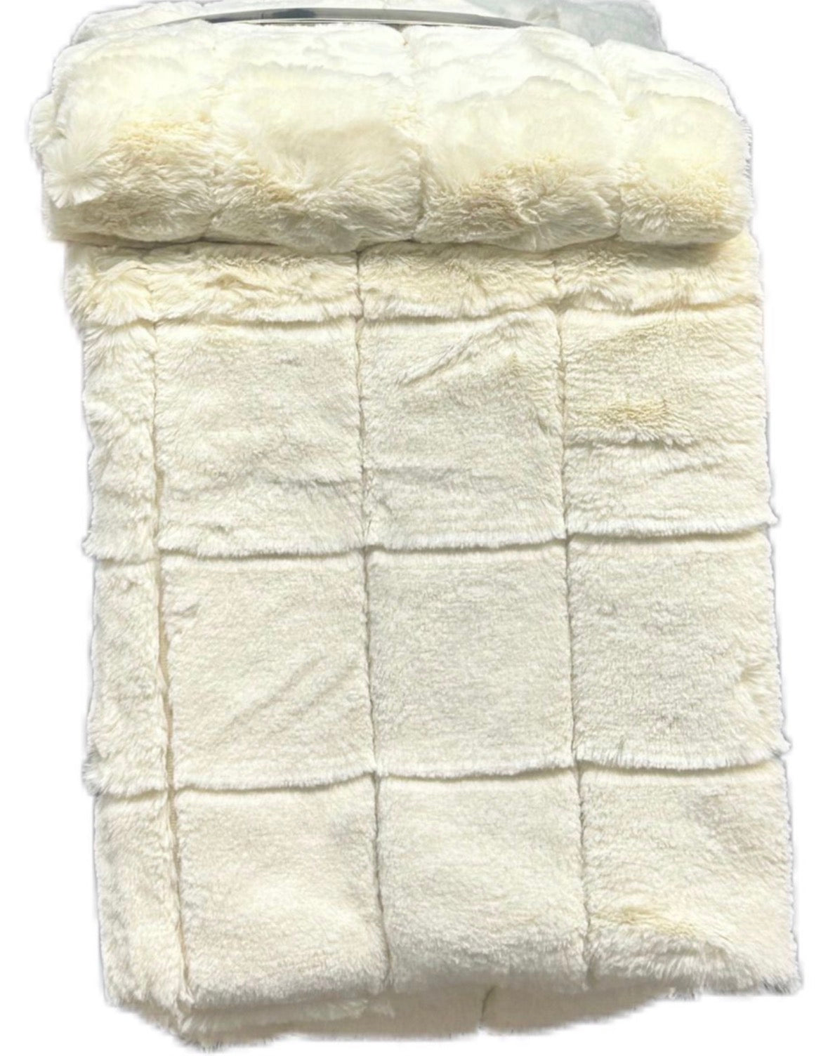 Absolute Decor Blocks Rabbit Fur - CREAM