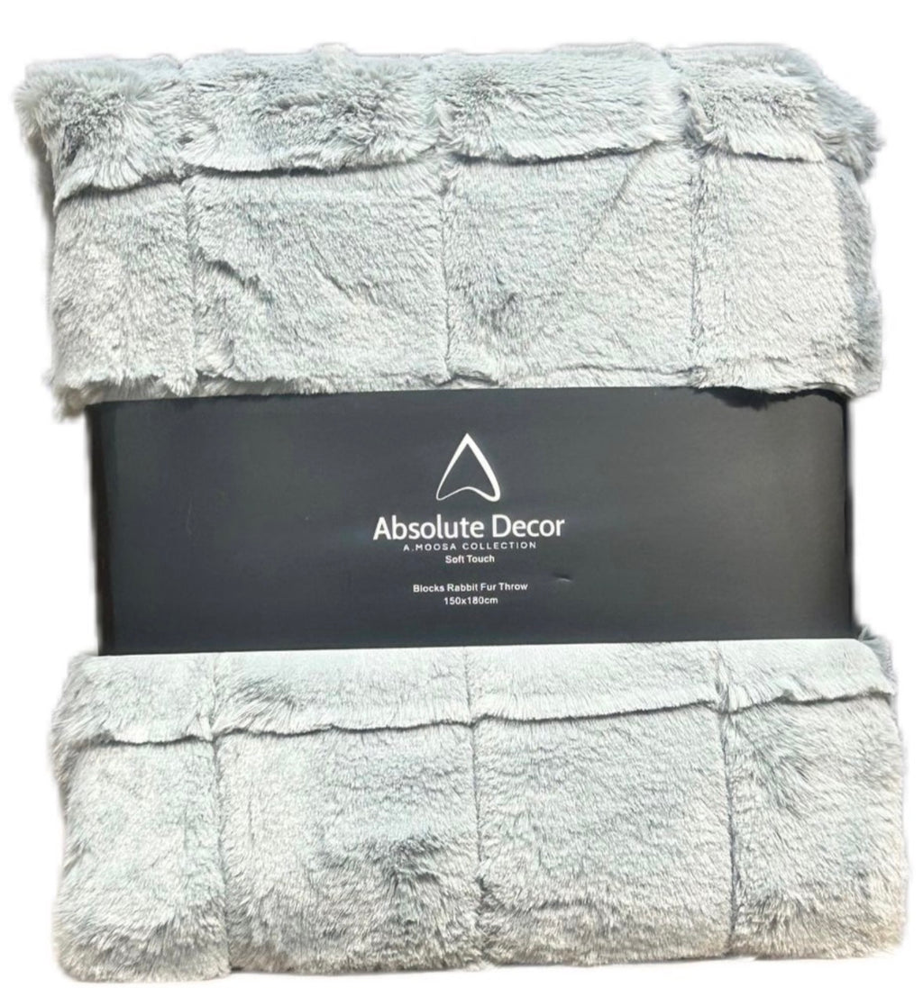 Absolute Decor Blocks Rabbit Fur - LIGHT