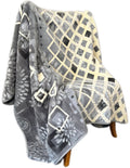 Cozy Cozy Embossed 2Ply Mink Queen Blanket - Charcoal