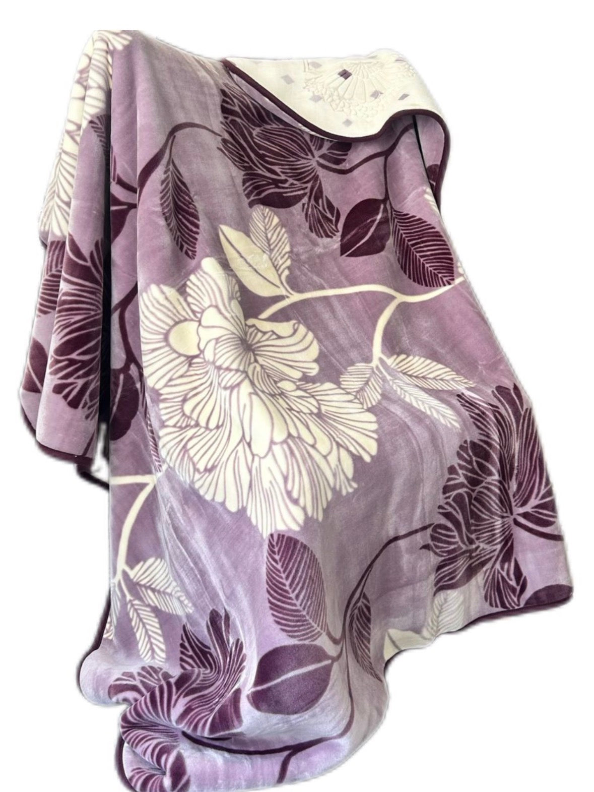 Cozy Cozy Embossed 2Ply Mink Queen Blanket - Pink