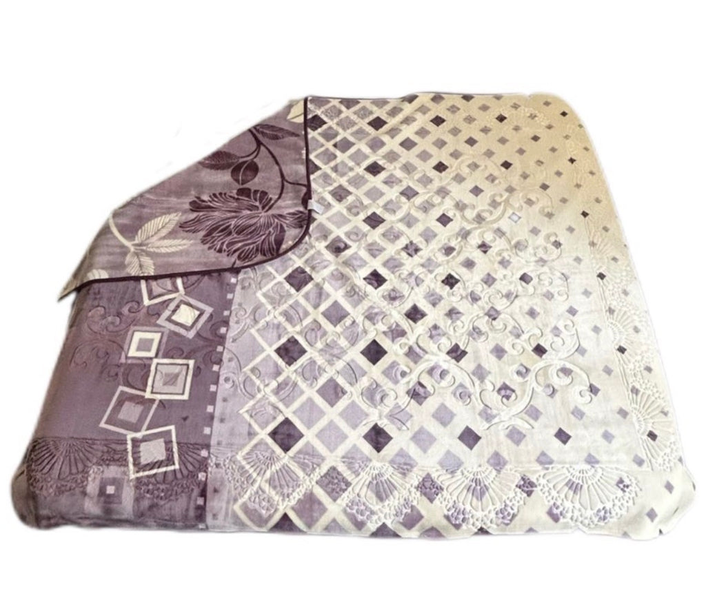 Cozy Cozy Embossed 2Ply Mink Queen Blanket - Pink