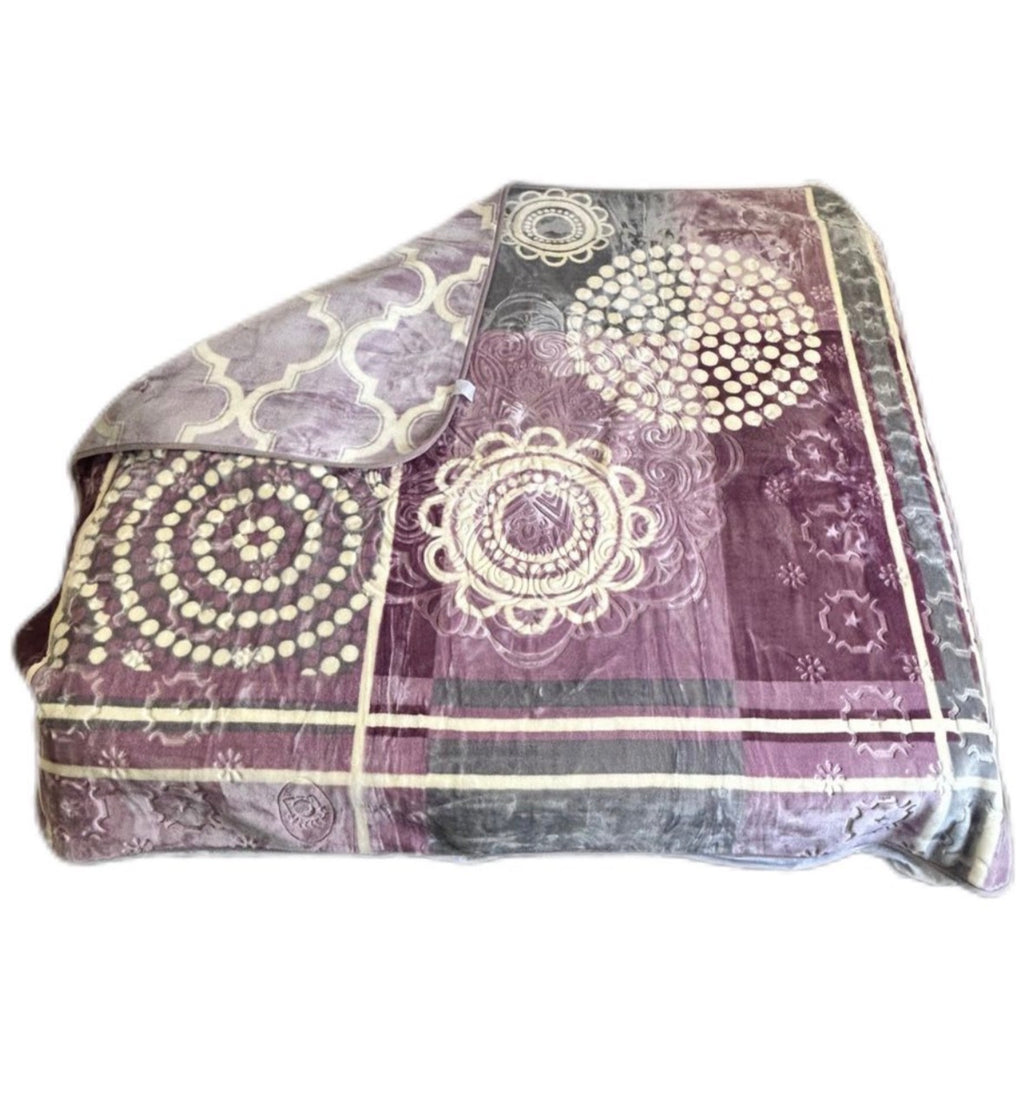 Cozy Cozy Embossed 2Ply Mink Queen Blanket - Red