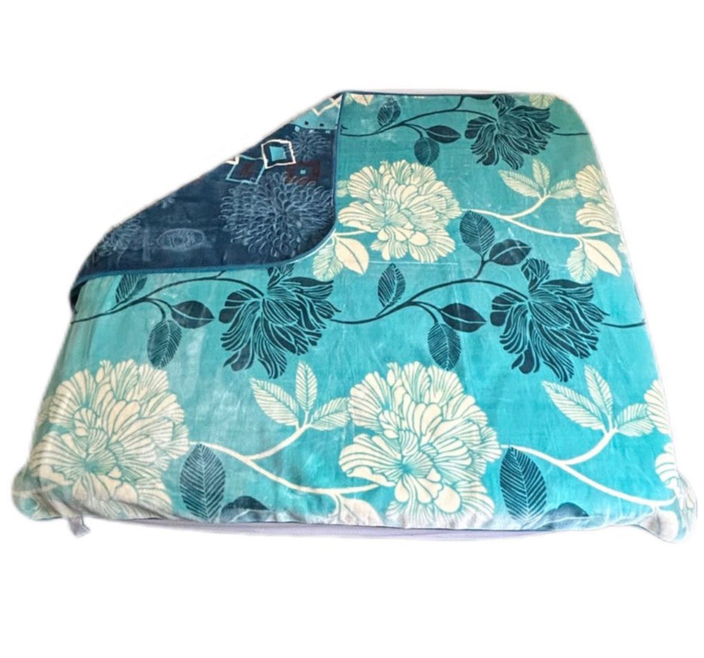 Cozy Cozy Embossed 2Ply Mink Queen Blanket - Turquoise