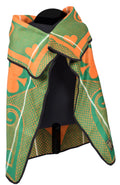 Mini Khotso Basotho Blanket - Green & Orange