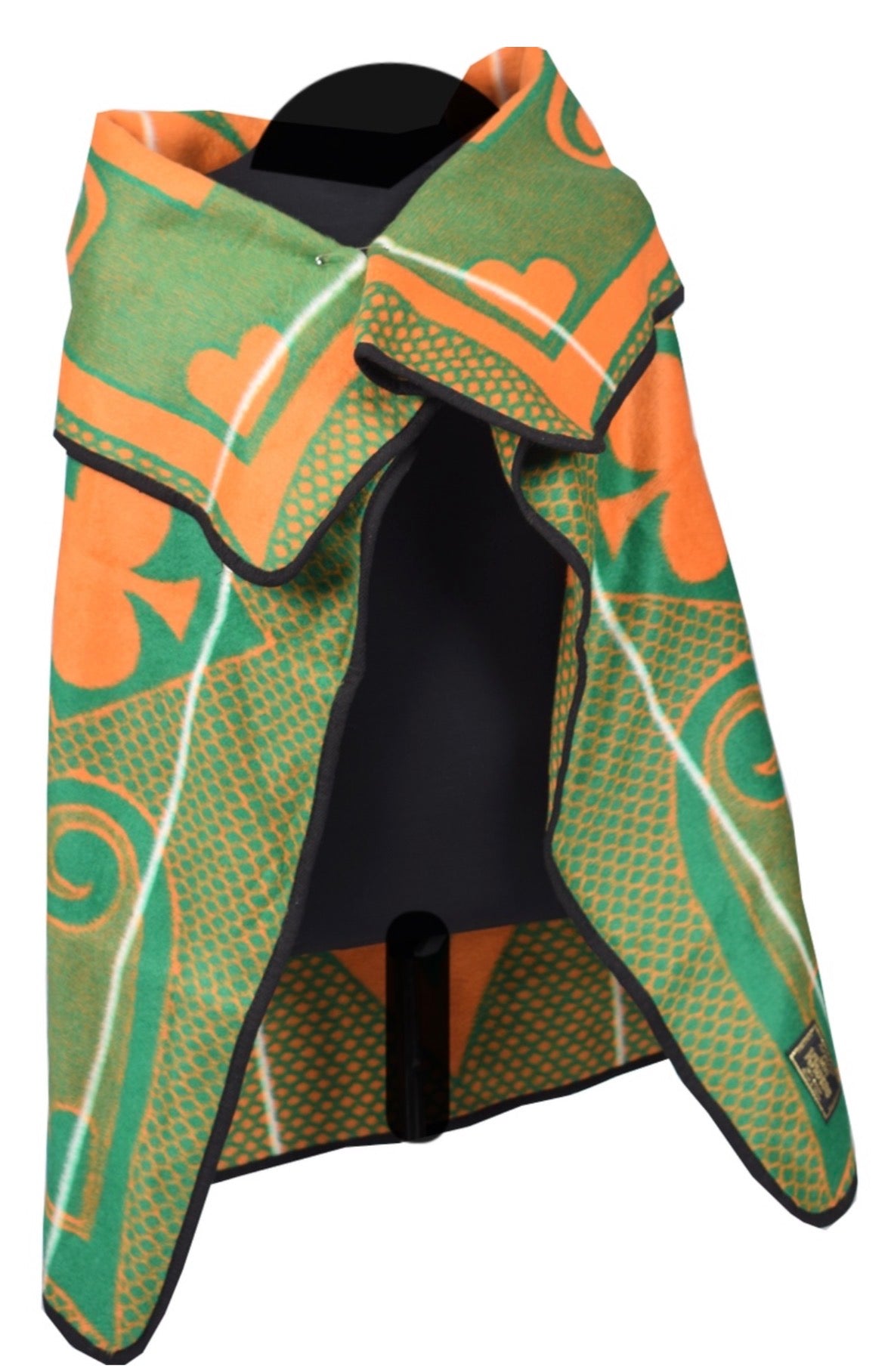 Mini Khotso Basotho Blanket - Green & Orange
